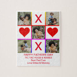 Puzzle Collage de fotos Tic Tac Toe Abrazos Besos Padres 