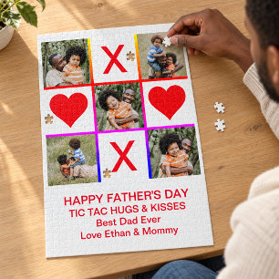 Puzzle Collage de fotos Tic Tac Toe Hugs Kiss Padres LG