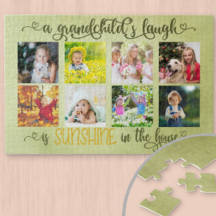Puzzle Collage de fotos y frase de nietos para abuelos