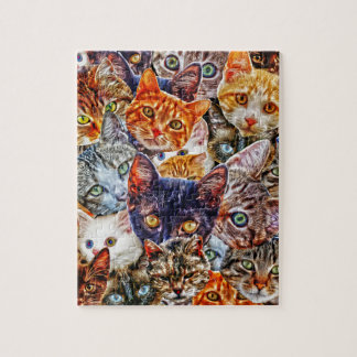 Puzzle Collage de gatos Kitty