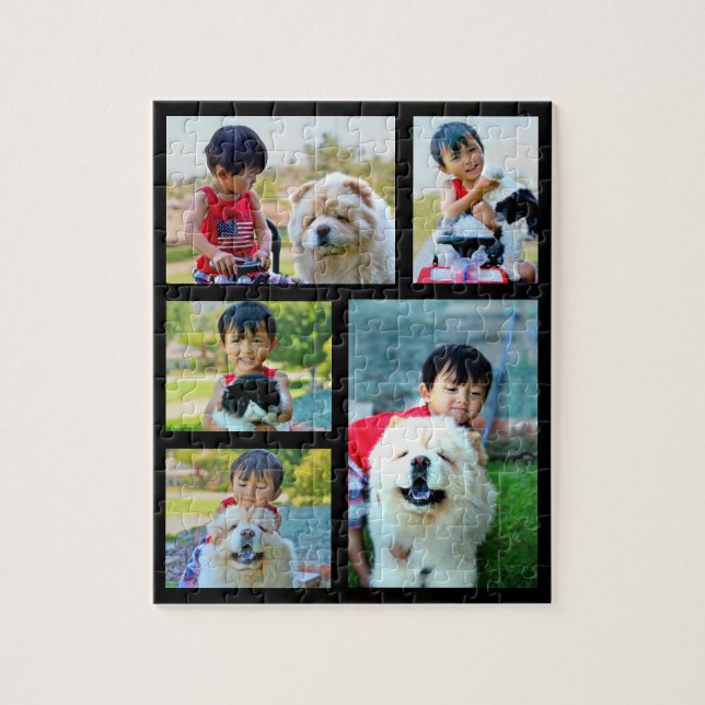 Puzzle Collage de imágenes personalizadas 5 Foto (Vertical)