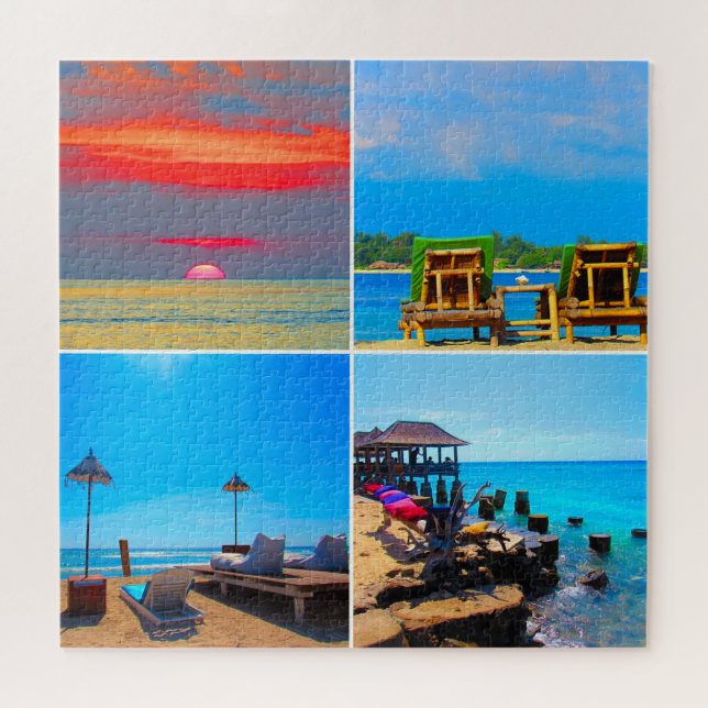 Puzzle collage de islas gili (Horizontal)