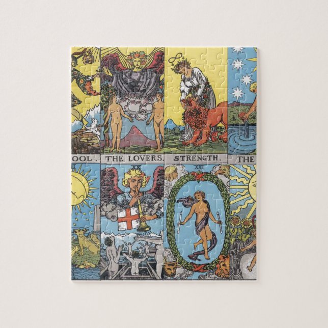 Puzzle Collage de la carta de tarot (Vertical)