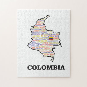 PUZZLE COLLAGE DE LA PALABRA DE COLOMBIA