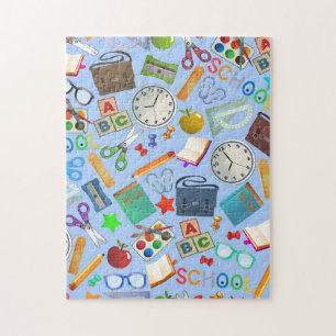 Puzzle Collage de las fuentes de escuela