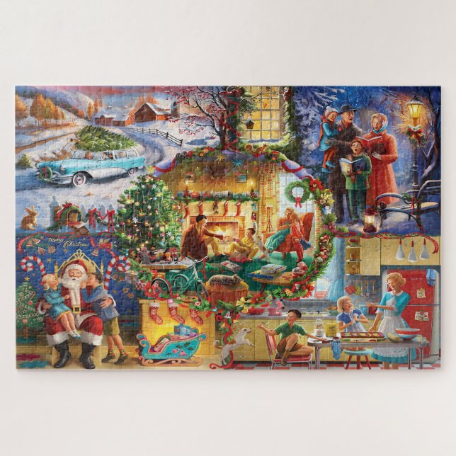 Puzzle Collage de las tradiciones Navidades (Horizontal)