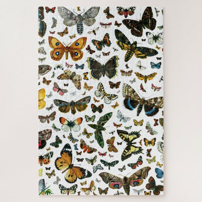 Puzzle Collage de mariposas - montones de mariposas y pol (Vertical)