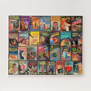 PUZZLE COLLAGE DE PAPEBACK SENSACIONAL DE VINTAGE