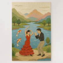 Collage de papel de baile Flamenco