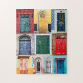 Puzzle Collage de puertas coloreadas