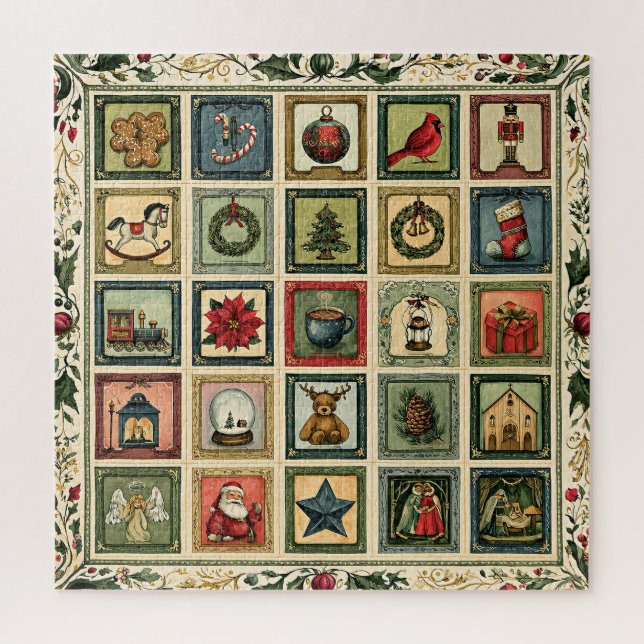 Puzzle Collage de vacaciones de Navidad (Vertical)
