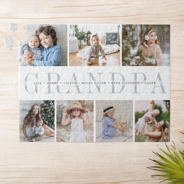 Puzzle Collage del abuelo personalizado 7 de foto nietos (Subido por el creador)