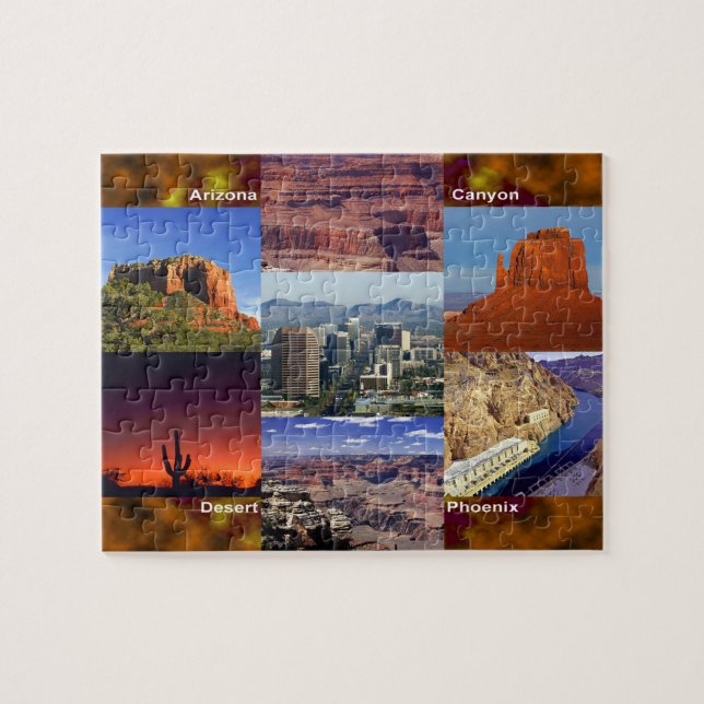Puzzle Collage del desierto de Arizona (Horizontal)