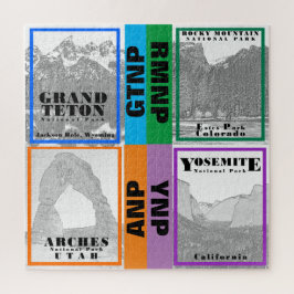Puzzle Collage del Parque Nacional - RMNP - YNP - ANP - G