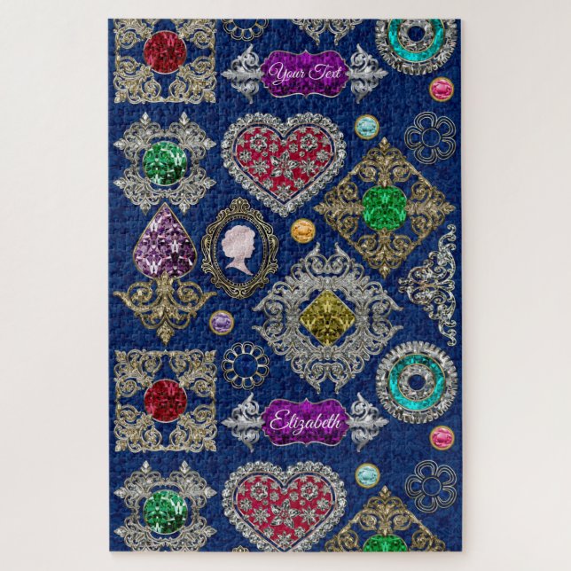 Puzzle Collage magnífico de la piedra preciosa de la (Vertical)