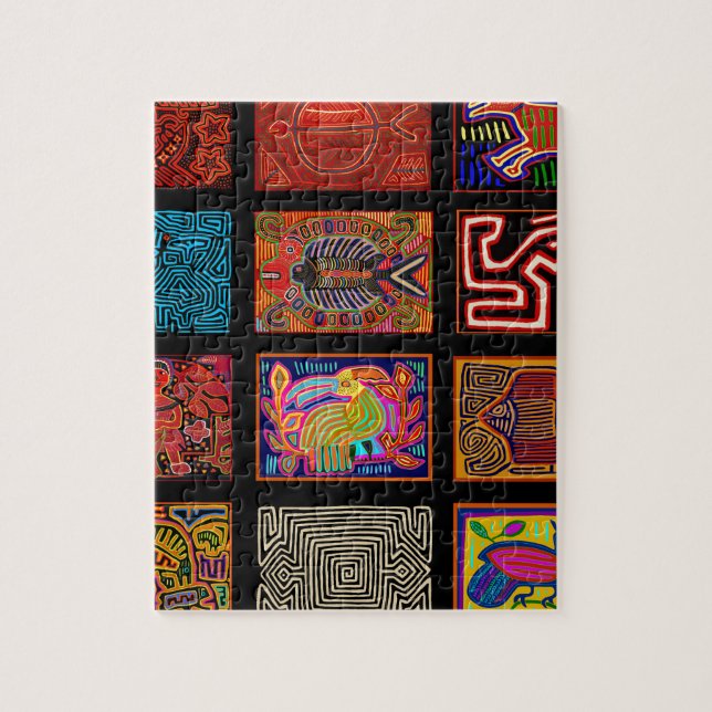 Puzzle Collage Mola Indio Kuna (Vertical)
