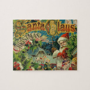 Puzzle Collage Navideño de Papá Noel Victoriano Antiguo