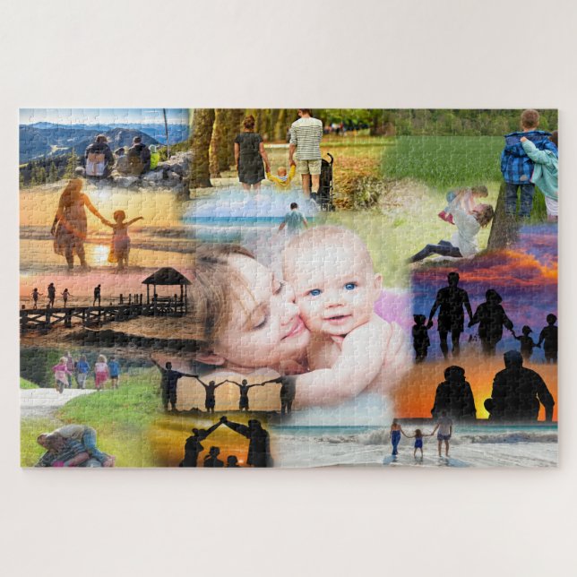 Puzzle Collage of Your Family Photos (Horizontal)