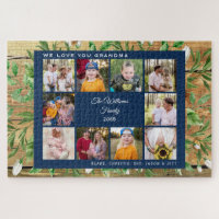 Collage Photo We Love You Grandma Foliage
