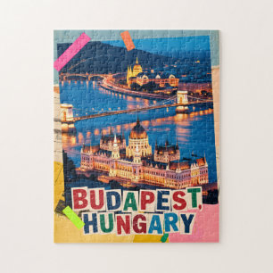 Puzzle Collage Pop Art del paisaje urbano nocturno de Bud
