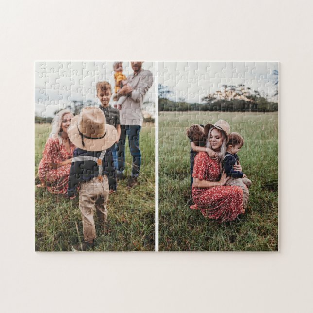 Puzzle Collage simple con 2 fotos familiares (Horizontal)