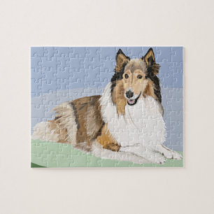 Puzzle Collie áspero, de pelo largo
