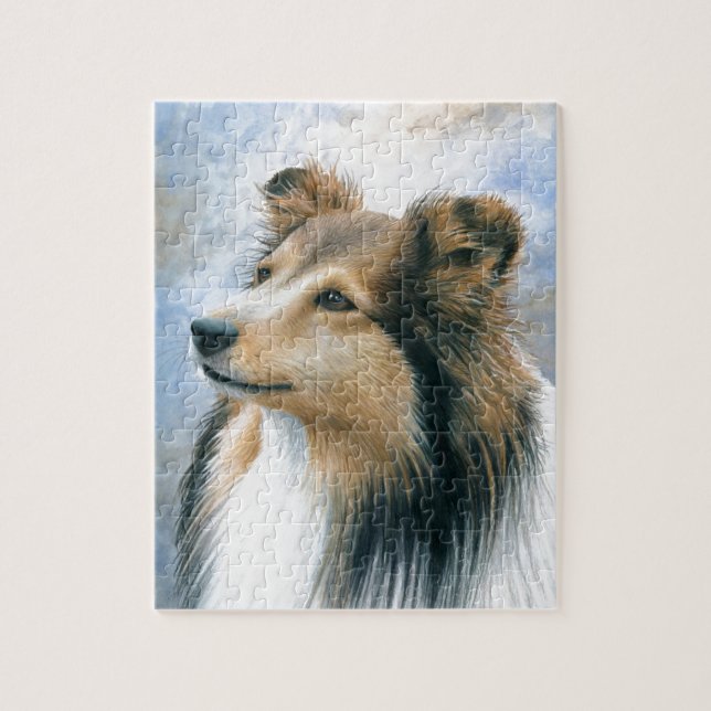 Puzzle Collie de Sheltie del perro 122 (Vertical)