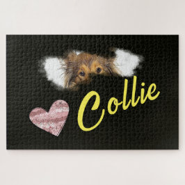 Puzzle Collie Eyes Color sólido 1000 pieza