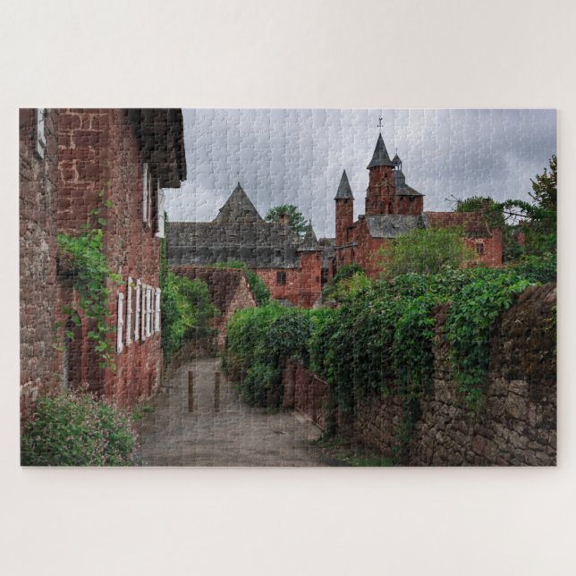 Puzzle Collonges-la-Colorete, el pueblo rojo en Francia (Horizontal)