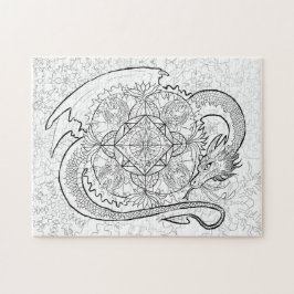 Puzzle Coloca tu propio Dragón Mandala