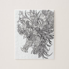 Puzzle Coloca tu propio encanto del dragón