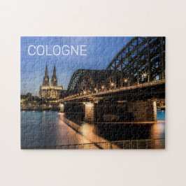 Puzzle Cologne Cityscape Alemania Dom Noche Souvenir