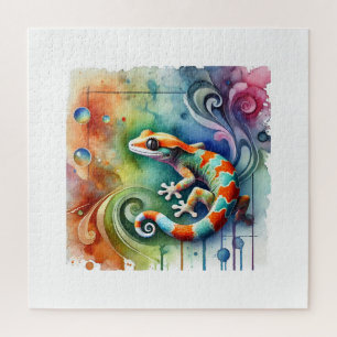 Puzzle Colombian leaftoed gecko 210724AREF126 - Watercolo