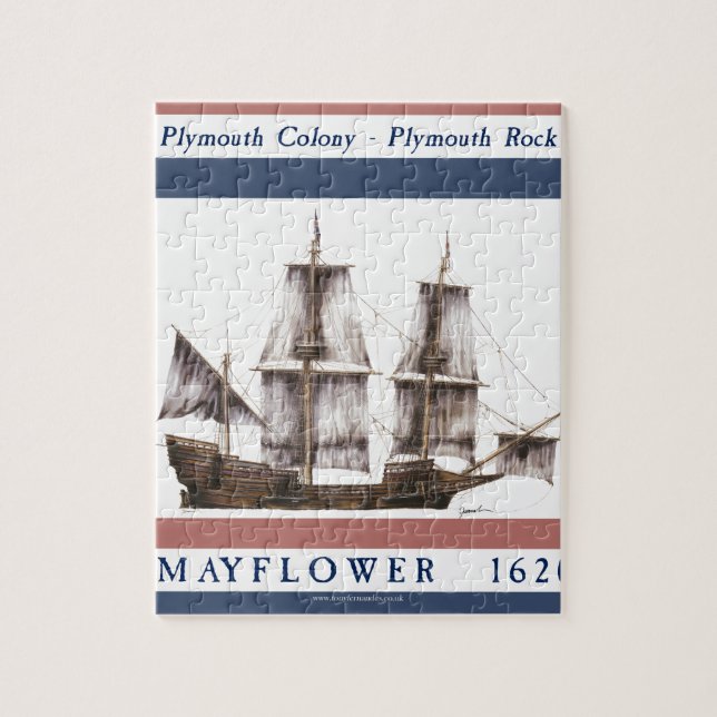 Puzzle colonia de Plymouth de 10 mayflower (Vertical)