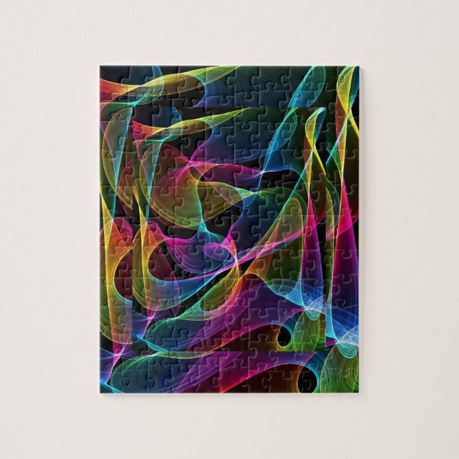 Puzzle Color abstracto enrrollado del arco iris (Vertical)