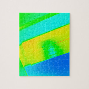Puzzle Color azul amarillo verde neón 4Lulu