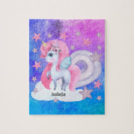 Puzzle Color de agua dulce arcoiris unicornio personaliza