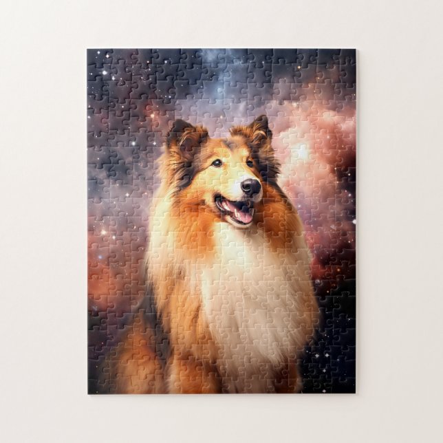 Puzzle Color duro con fondo espacial (Vertical)