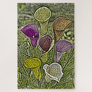 Puzzle Color grabado Calla Lillies