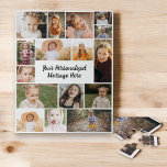 Puzzle Color Personalizado de 16 Collages de fotos person<br><div class="desc">Crea un toque especial con este rompecabezas de Jigsaw de color Personalizado de Collage de fotos personalizado moderno! Con sus fotos favoritas en un diseño de collage elegante, este rompecabezas de personalizable le permite subir varias imágenes y seleccionar el color de fondo que se adapte a su gusto. Es una...</div>
