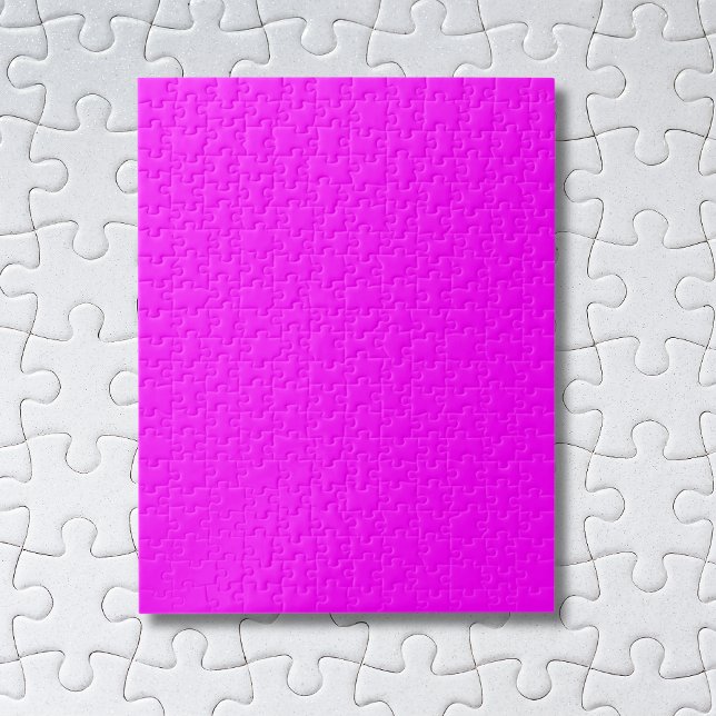 Puzzle Color sólido fucsia | Clásico Elegante (Subido por el creador)