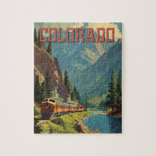 Puzzle Colorado Vintage Travel Art