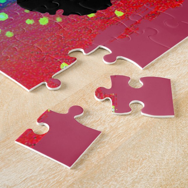 Puzzle Colorburst circular con la animadora (Lado)