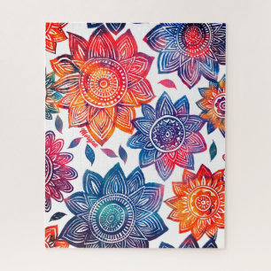 Puzzle Colorburst Mandala Garden - Vibrante regalo de Boh