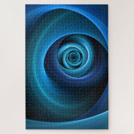 Puzzle Colores azules espirales 3D Resumen arte fractal m