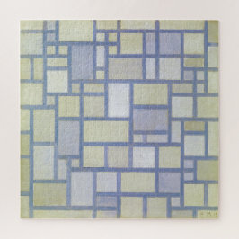 Puzzle Colores brillantes Líneas grises | Piet Mondrian |