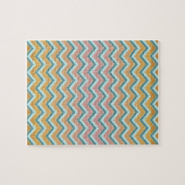 Puzzle Colores cálidos suaves ZigZag (Horizontal)
