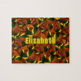 Puzzle colores de equipo de chicas de baloncesto de oro v