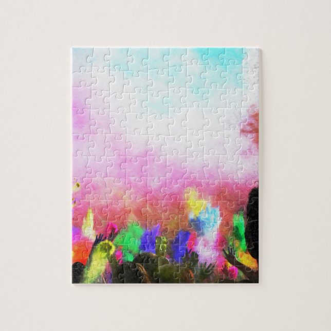 Puzzle Colores de Holi caídos (Vertical)