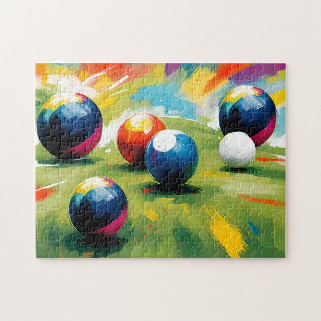 Puzzle Colores de los bolos de césped, (Horizontal)